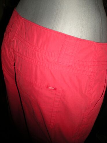 pantalone adidas: S (EU 36), Polyester, color - Red, Single-colored