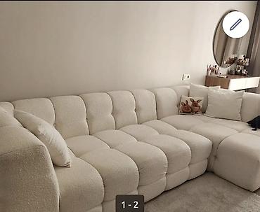 Modul tipli künc divan – krem rəng - Yumşaq, toxumalı bouclé (şanel) lalafo.az -da Modul tipli künc divan – krem rəng - Yumşaq, toxumalı bouclé (şanel)