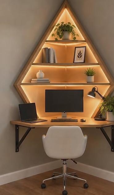 diffenbaxiya bitkisi: Dekorativ rəf, Corner shelf, Taxta, Zəmanətsiz, Kredit yoxdur — 3