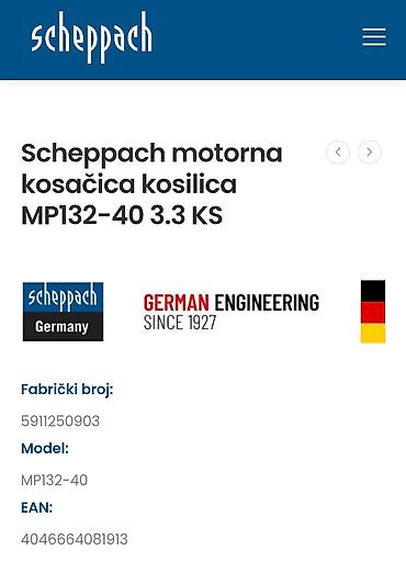 lidl masina: Benzinska kosilica Scheppach, OHV motor 4-takt, zapremina 131 cc — 9