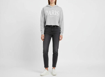 sweter z piórami zara: Zara, Bluza z kapturem damska, rozmiar M