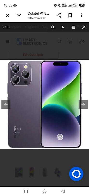 çanta: Oukitel P1 – 8 GB RAM, 256 GB yaddaşlı smartfon - Ekran: geniş tam — 4