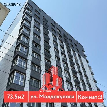 рыскулова тоголок молдо: 3 комнаты, 73 м², Элитка, 11 этаж