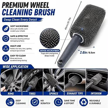 lalafo disk teker: Avtomobil diskləri üçün mikrofiber təkər təmizləmə fırçası Avtomobil — 3