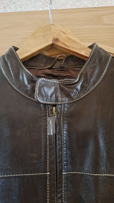 мужская куртка кожа: Куртка M (EU 38), цвет - Коричневый