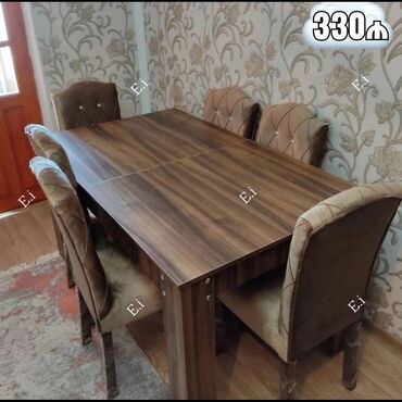 Masa və oturacaq dəstləri: Qonaq otağı üçün, Yeni, Açılan, Dördbucaq masa, 6 stul -da lalafo.az — 8 Masa və oturacaq dəstləri: Qonaq otağı üçün, Yeni, Açılan, Dördbucaq masa, 6 stul — 8