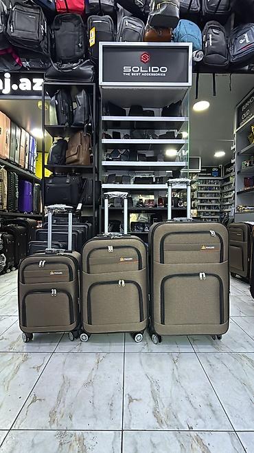 Çamadanlar: Polaris brendinin tekstil korpuslu çamadan dəsti - Ölçülər: 3-lü set — 1