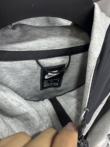 nike tech flece: Мужская толстовка, XL, 2XL, Nike, Новый, цвет - Серый, Самовывоз — 2