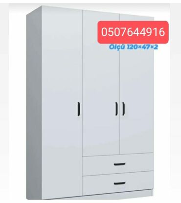 Dolablar: Yeni, Açılan, 3 qapılı Düz dolab, Qarderob, paltar dolabı — 10
