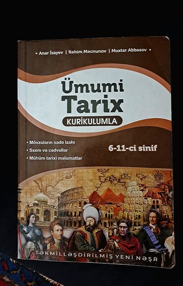 ümumi tarix 7 dərslik: Anar İsayev ümumi tarix 2021-ci ilin nəşri, içi qismən yazılıb (hal