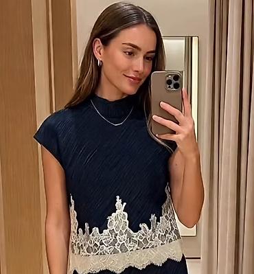 pull bear: Топ, Китай, С кружевом, Новый, M — 1