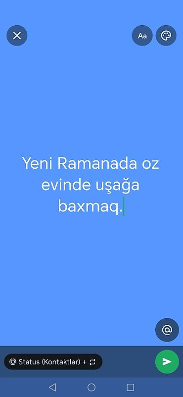 Yeni Ramanada öz evimdə peşəkar uşaq baxımı xidməti. - Ev şəraitində