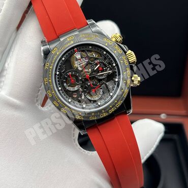 часы красные: Rolex Daytona Cosmograph BLAKEN ◾️Премиум качество ! ◾️Диаметр 40 мм