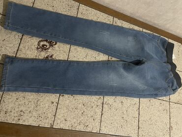 джинсы h m: Прямые, Средняя талия, С утеплителем