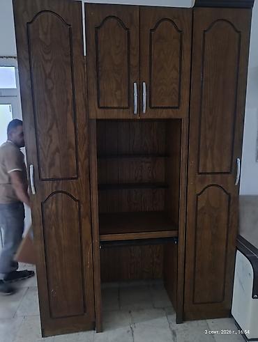 dolablar 2ci el: İşlənmiş, 6 qapı, Güzgülü, Qəhvəyi, Taxta, Açılan, Düz dolab — 3