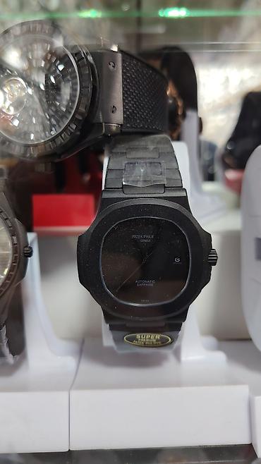 patek philippe saat: Patek Philippe üslubunda kişi qol saatları – qara tonlarda klassik — 4