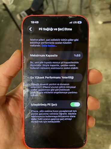 12 mini iphone: IPhone 14, 128 GB, Qırmızı, Face ID — 1