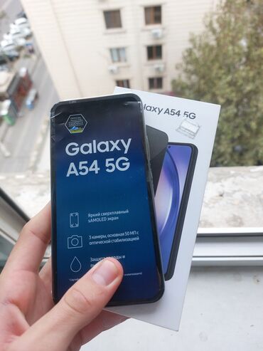 samsunq: Samsung Galaxy A54 5G, 128 GB, rəng - Qara, Sensor, Barmaq izi, Simsiz şarj