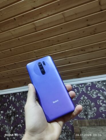 avtosistem elaqe: Xiaomi Redmi 9, 64 GB, rəng - Göy, 
 Düyməli, Barmaq izi, İki sim kartlı