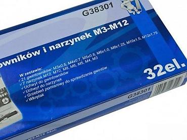 Setovi ručnog alata: Set navojnih nareznica i ureznica GEKO, 32 dela (M3–M12) Komplet za — 10