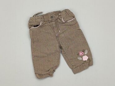 brązowe jeansy pull and bear: Spodnie jeansowe, 3-6 m, stan - Dobry