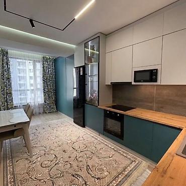 кап строй сити: 1 комната, 46 м², Асанбай мкр Элитка, 6 этаж, Дизайнерский ремонт — 1