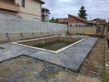 ugradnja stepenica: Betonske staze i plato oko bazena – usluga izrade - Izrada — 2