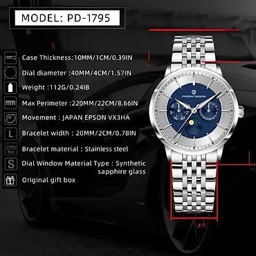 Ručni satovi: PAGANI DESIGN PD-1795 - 40mm Potpuno NOV muški sat PAGANI DESIGN — 6