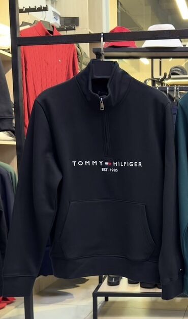 женские джинсы трубы: Мужская толстовка, M (EU 38), Tommy Hilfiger, Б/у, цвет - Синий
