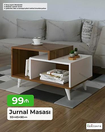 Jurnal masası – müasir dizaynlı, funksional model - Ölçü: 55 × 45 × 90
