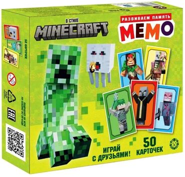 mafya oyunu kartları: Memo Minecraft.Мемо Майнкрафт Minecraft personajları (Steve, Alex