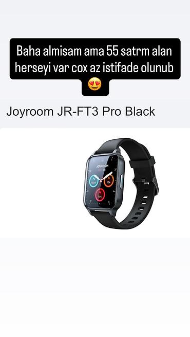 joyroom: Joyroom JR-FT3 Pro Black ağıllı saat - Rəng: Qara - Toxunma ekranlı — 1