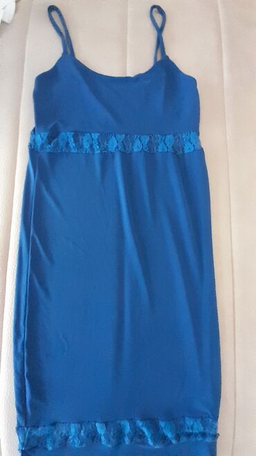 kožne haljine: S (EU 36), M (EU 38), color - Light blue, Cocktail, With the straps