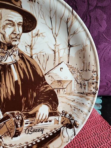 Ostalo posuđe: Tanjir nov iz 80ih Rec Castelroux Francuska,rucni rad,rucno oslikan — 4