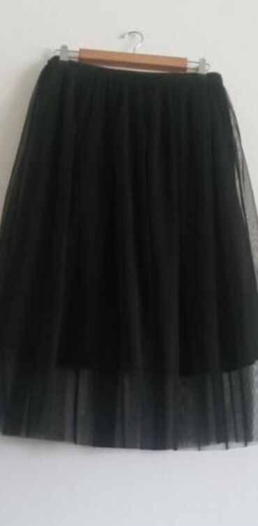 duga kožna suknja: S (EU 36), Midi, color - Black