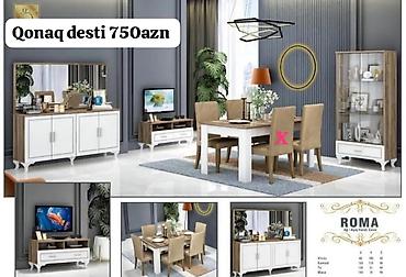 стул ортопедический: 1.Qonaq otağı mebel dəsti – 750 AZN Tərkib: - Vitrin: 90×180×40 sm - — 3
