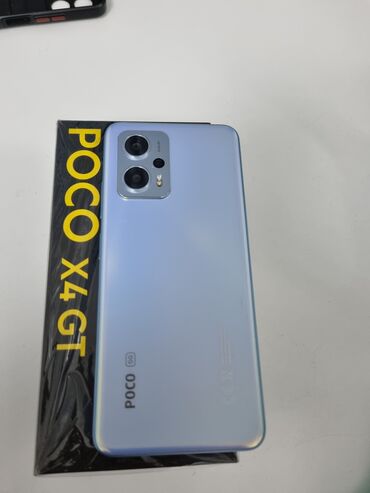 телефон буушный: Poco X4 GT, Б/у, 256 ГБ, цвет - Голубой, 2 SIM