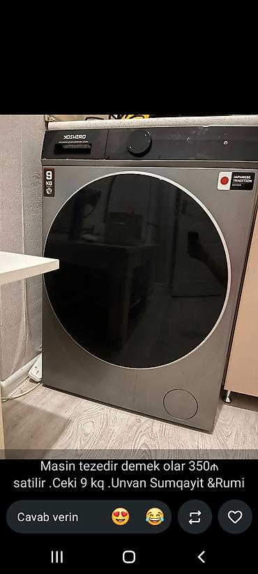 yoshiro: - YOSHIRO paltaryuyan maşın - Yük: 9 kq - Ön panel: böyük dairəvi — 2