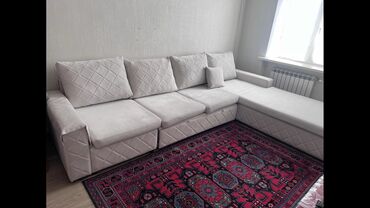 большой удобный диван: Угловой диван, цвет - Белый, Новый