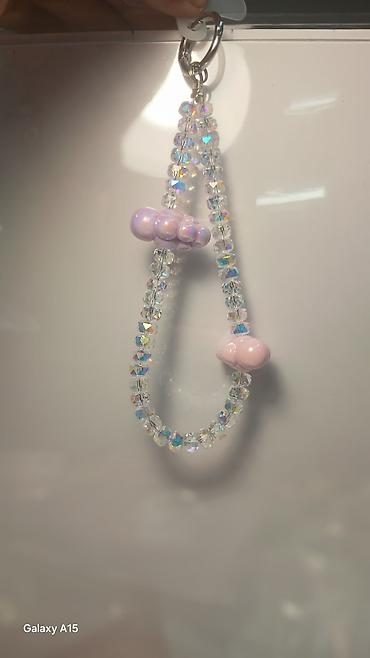 Брелоки: Брелоки‑подвески из бусин для ключей/телефона - Ручная сборка из — 1