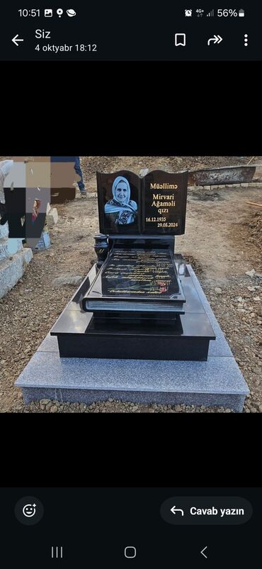 Başqa xidmətlər: (İran, Çin, Hindistan, Ukraniya, və. s) mərmər daşlardan abidə işləri — 21