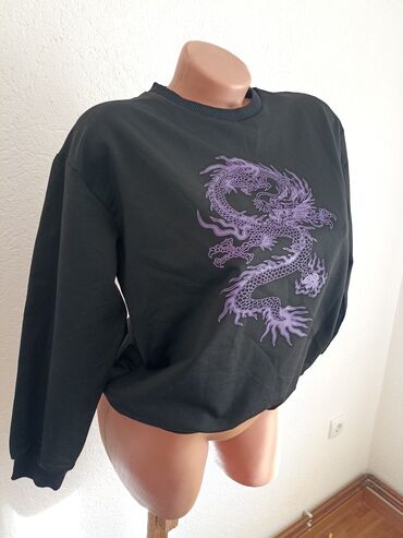 Women's Sweatshirts: S (EU 36), M (EU 38), Print, color - Black