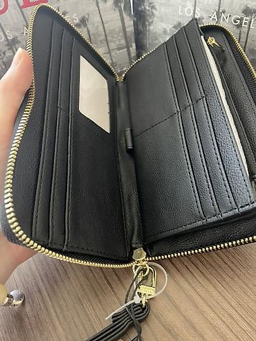 Portmone, pulqabıları: Steve Madden qadın pulqabısı – qara - Model: Steve Madden logolu, üst — 2