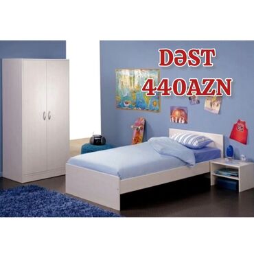 Uşaq və gənc otağı üçün dəstlər: Oğlan və qız üçün, Yeni, Təknəfərlik çarpayı, Dolab, Tumba — 9