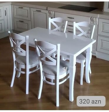kuxna stol: Для кухни, Новый, Прямоугольный стол, 4 стула