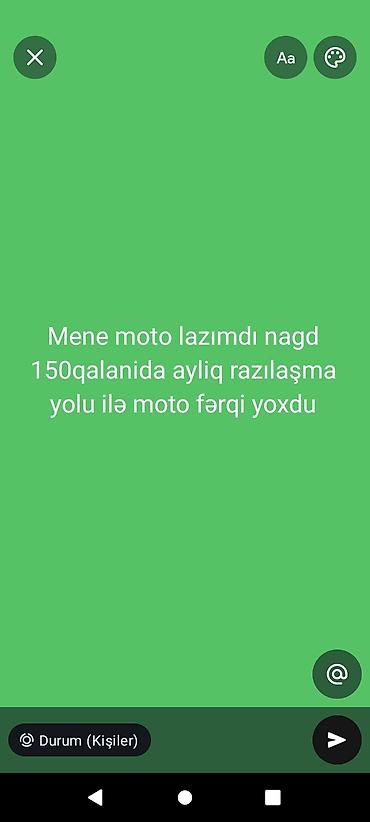 mini traktor satisi azerbaycanda: Axtarış: Moped/Motorsiklet Təsvir: - Məndə 150 AZN nağd var. - Qalan — 1