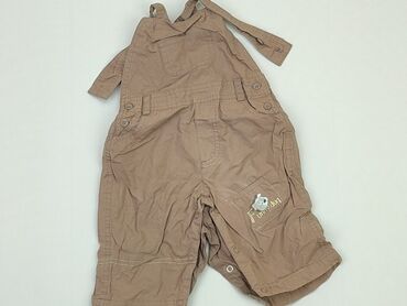 brązowe legginsy dla dzieci: Ogrodniczki, 0-3 m, stan - Dobry