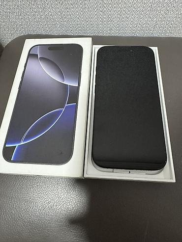 IPhone 16 Pro, Б/у, 256 ГБ, Black Titanium, Коробка, 90 % at lalafo.kg IPhone 16 Pro, Б/у, 256 ГБ, Black Titanium, Коробка, 90 %