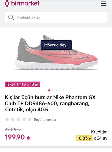 Butslar: (Tam Arginaldi)Kişilər üçün butslar – Nike Phantom GX Club TF (model — 1