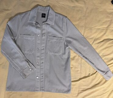 Pencəklər: Kişi üst geyimləri paketi 1) ZARA Overshirt 45 azn - Rəng: açıq boz -